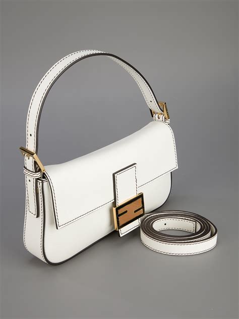 white fendi baguette